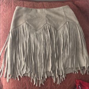 Suede Bebe mini skirt